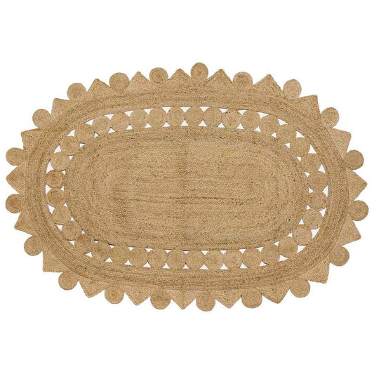 Tæppe Beige 152 X 245 Cm Jute - Hovedbillede