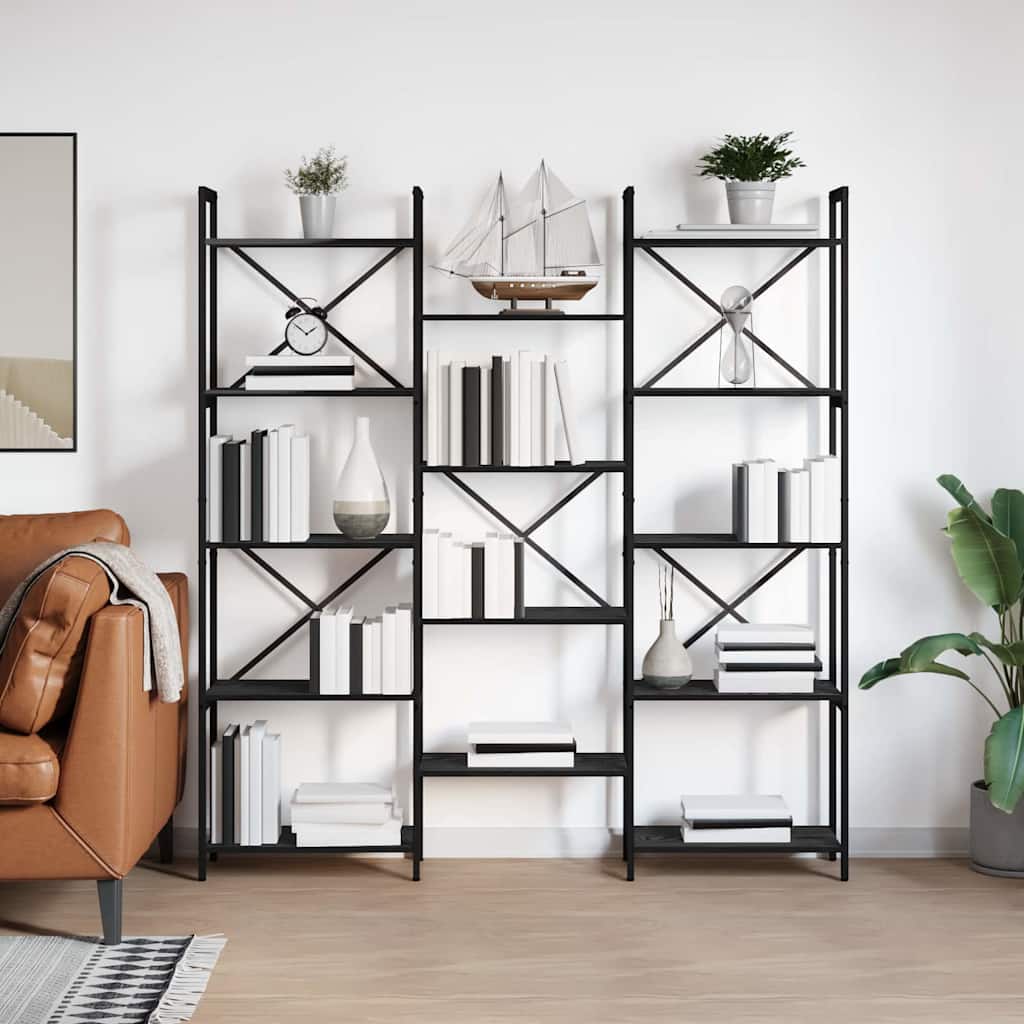 Bogreol 156 X 25 X 167 Cm Konstrueret Træ - Hovedbillede