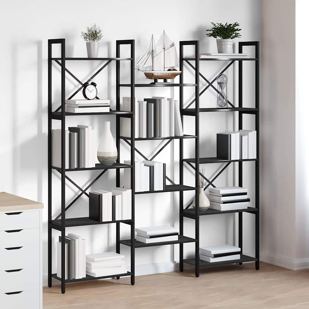 Bogreol 156 X 25 X 167 Cm Konstrueret Træ - Billede 4