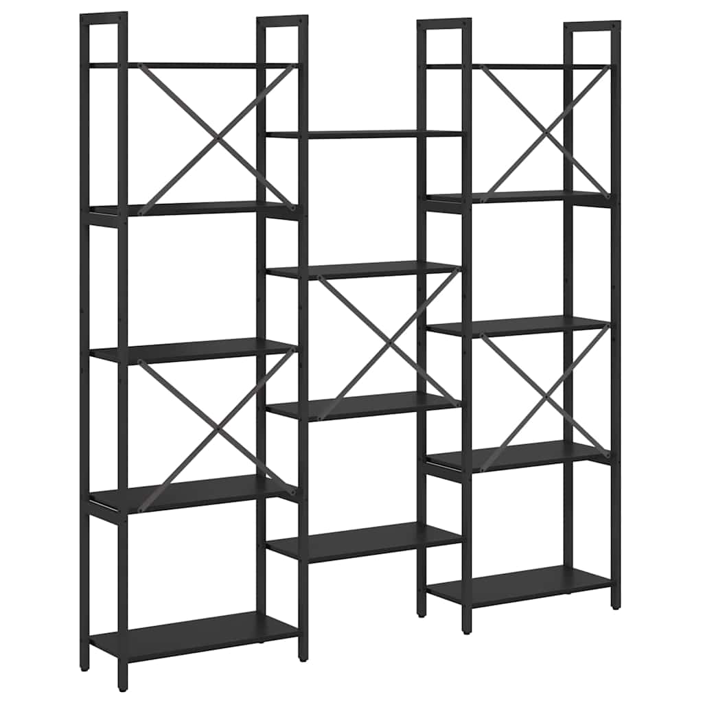 Bogreol 156 X 25 X 167 Cm Konstrueret Træ - Billede 7