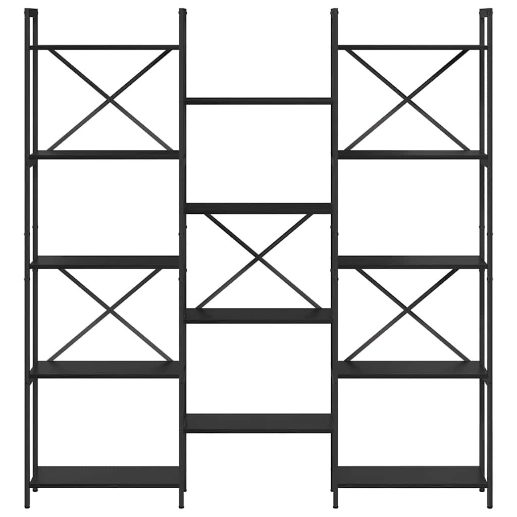 Bogreol 156 X 25 X 167 Cm Konstrueret Træ - Billede 5