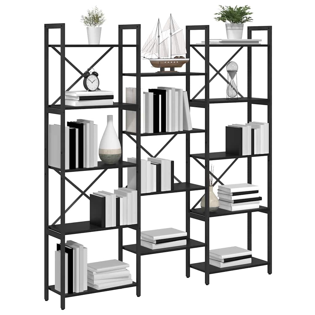 Bogreol 156 X 25 X 167 Cm Konstrueret Træ - Billede 3