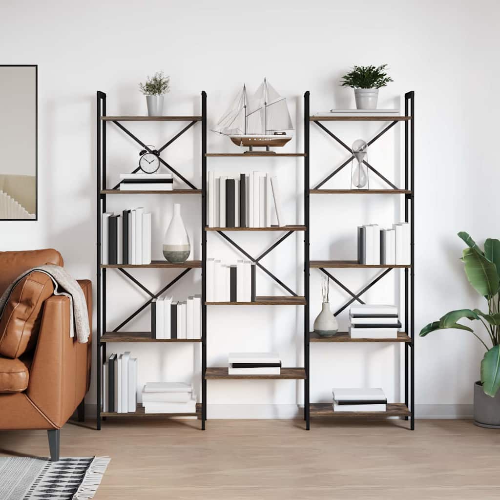 Bogreol 156 X 25 X 167 Cm Konstrueret Træ
