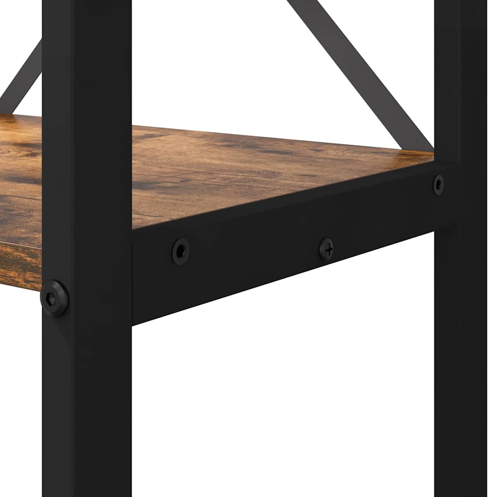 Bogreol Røget Eg 60 X 30 X 189,5 Cm Konstrueret Træ - Billede 8