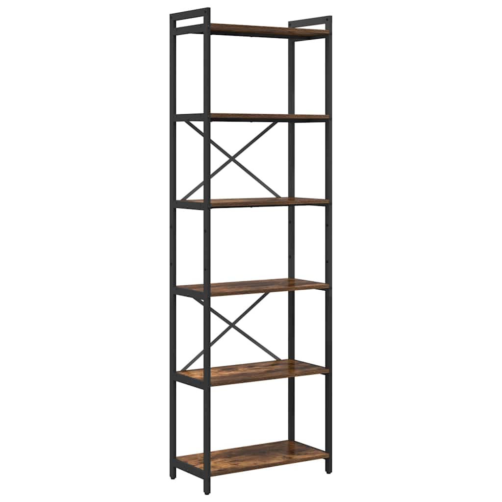 Bogreol Røget Eg 60 X 30 X 189,5 Cm Konstrueret Træ - Billede 2