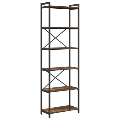 Bogreol Røget Eg 60 X 30 X 189,5 Cm Konstrueret Træ - Billede 2