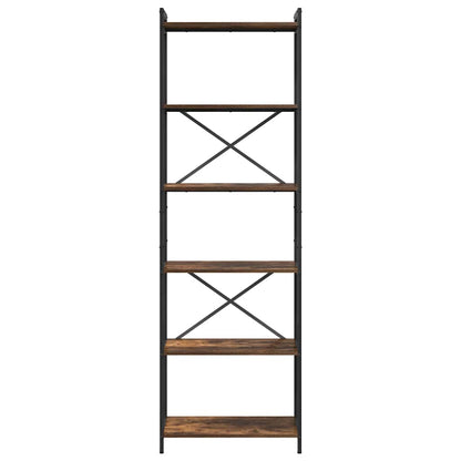 Bogreol Røget Eg 60 X 30 X 189,5 Cm Konstrueret Træ - Billede 5
