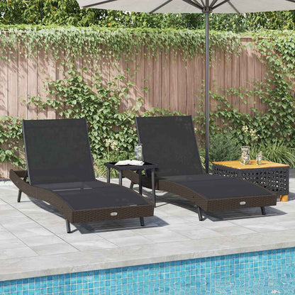 Solstol 3 Dele 197 X 70 X 82 Cm Polyrattan - Billede 4