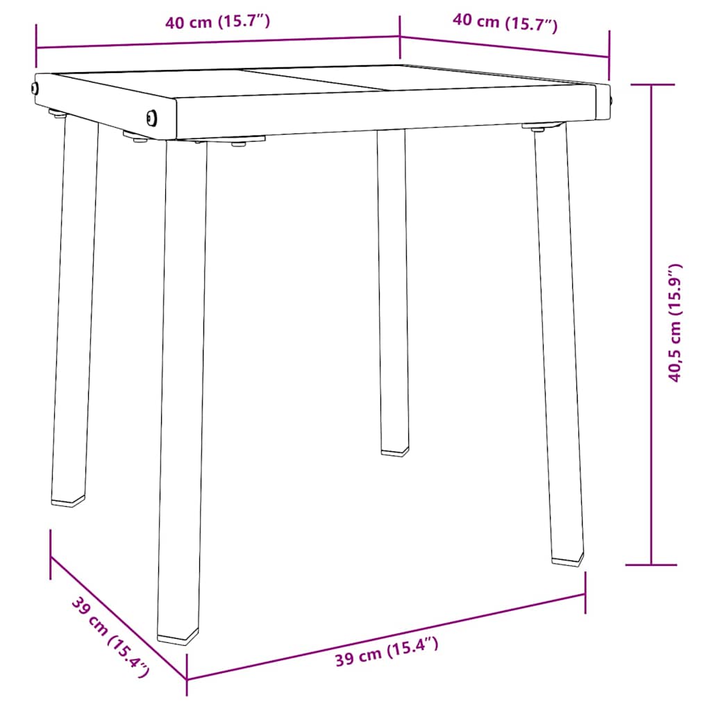 Solstol 3 Dele 197 X 70 X 82 Cm Polyrattan - Billede 11