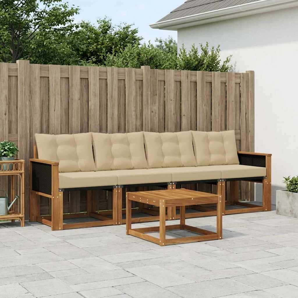 Udendørs Sofagruppe Med Pude 5 Dele - Variant 3381753