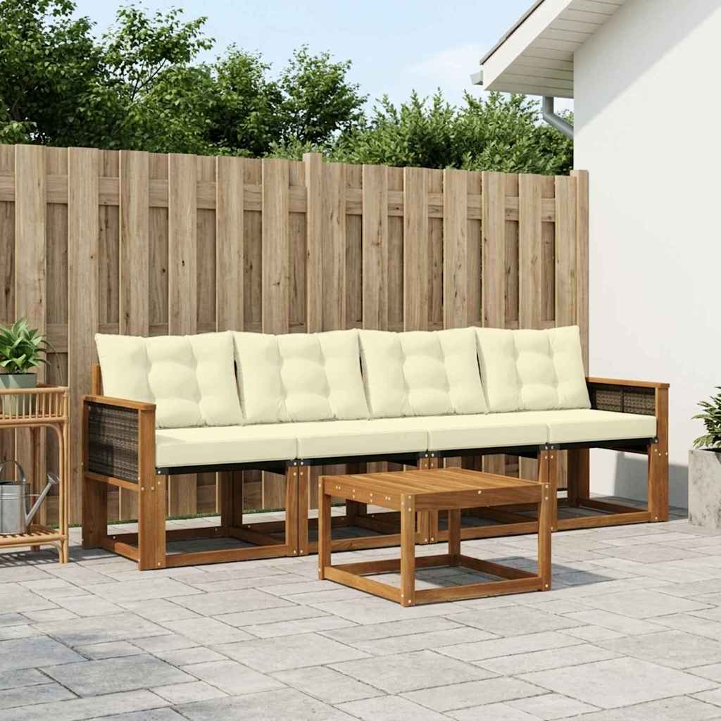 Udendørs Sofagruppe Med Pude 5 Dele - Variant 3381754