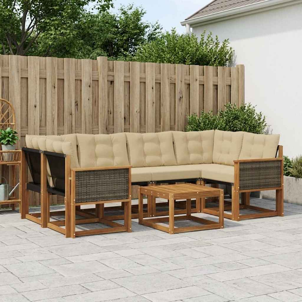 Udendørs Sofagruppe Med Pude 7 Dele - Variant 3381805