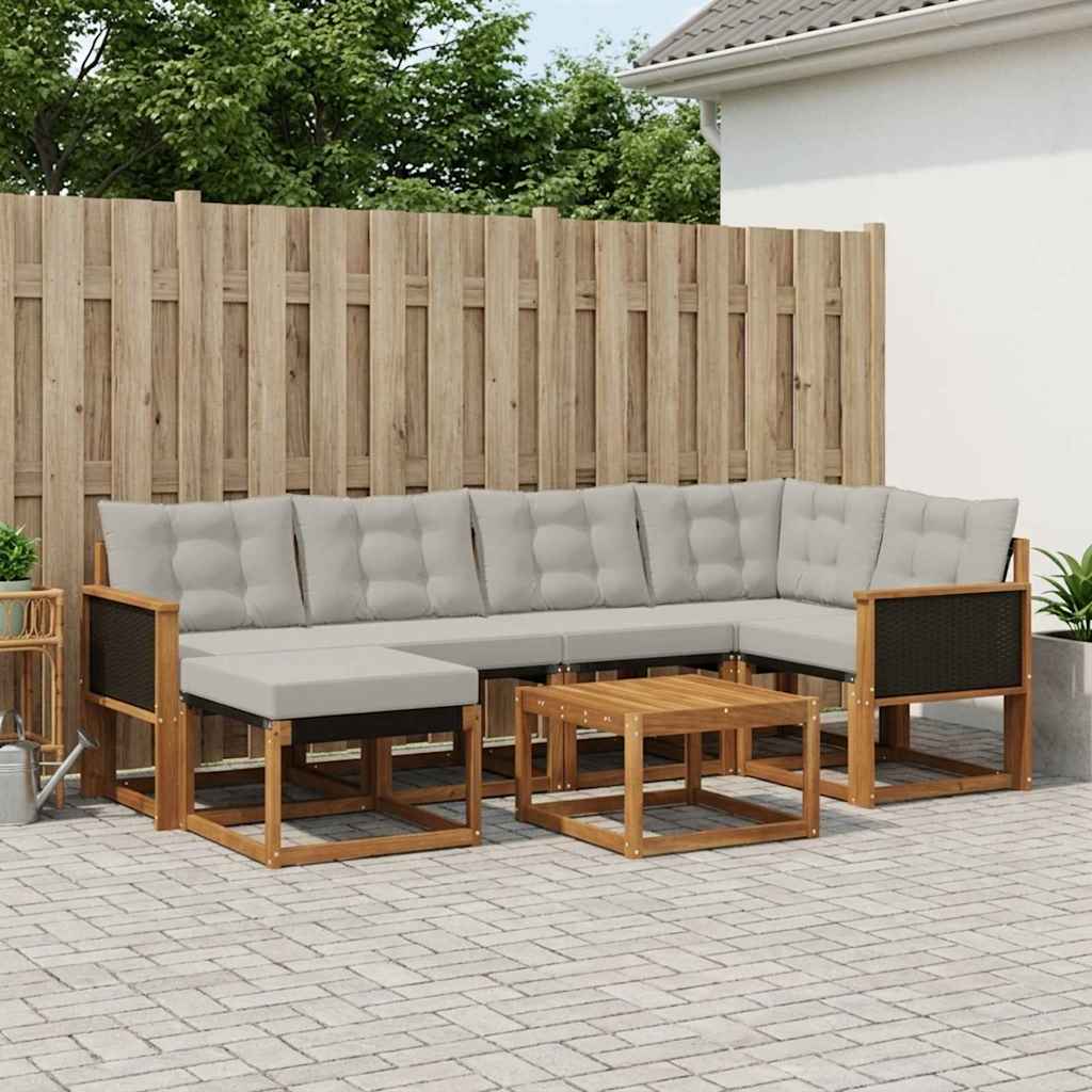 Udendørs Sofagruppe Med Pude 7 Dele - Variant 3382071