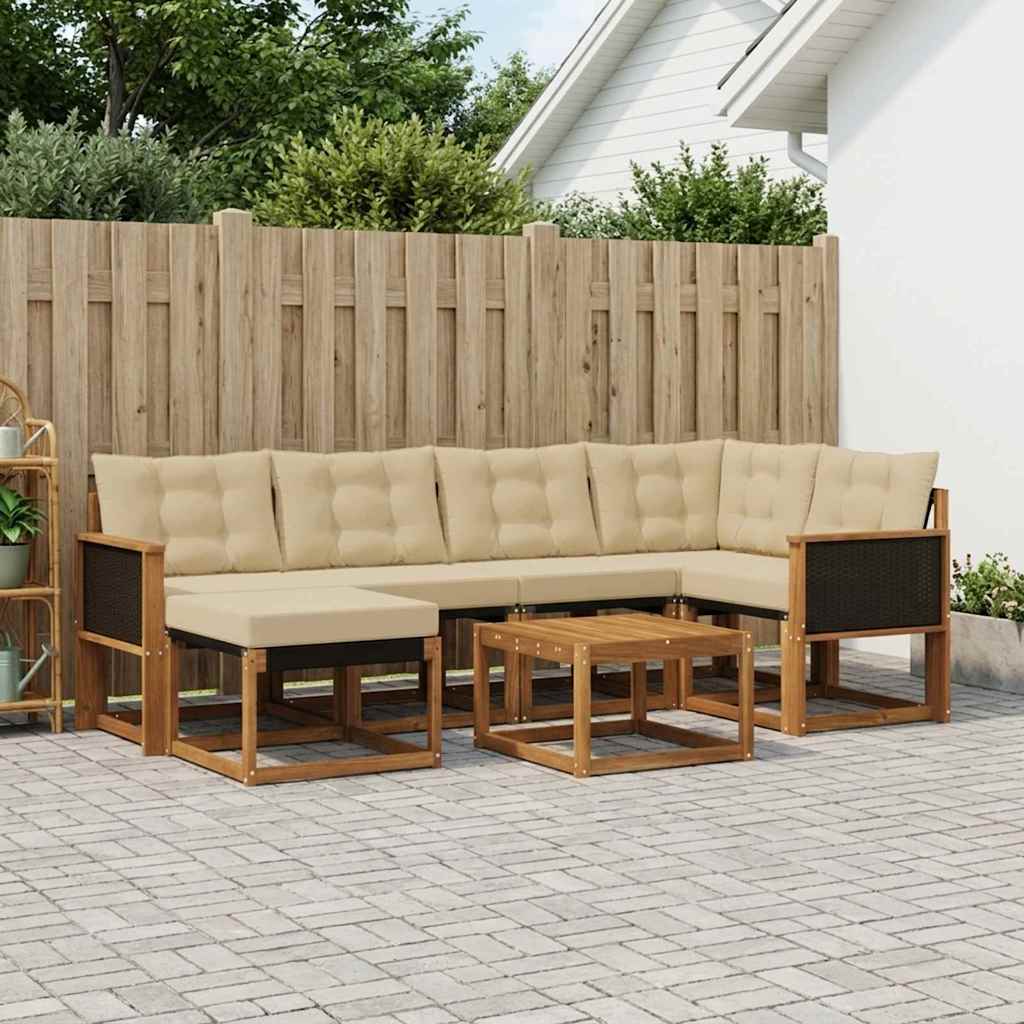Udendørs Sofagruppe Med Pude 7 Dele - Variant 3382073