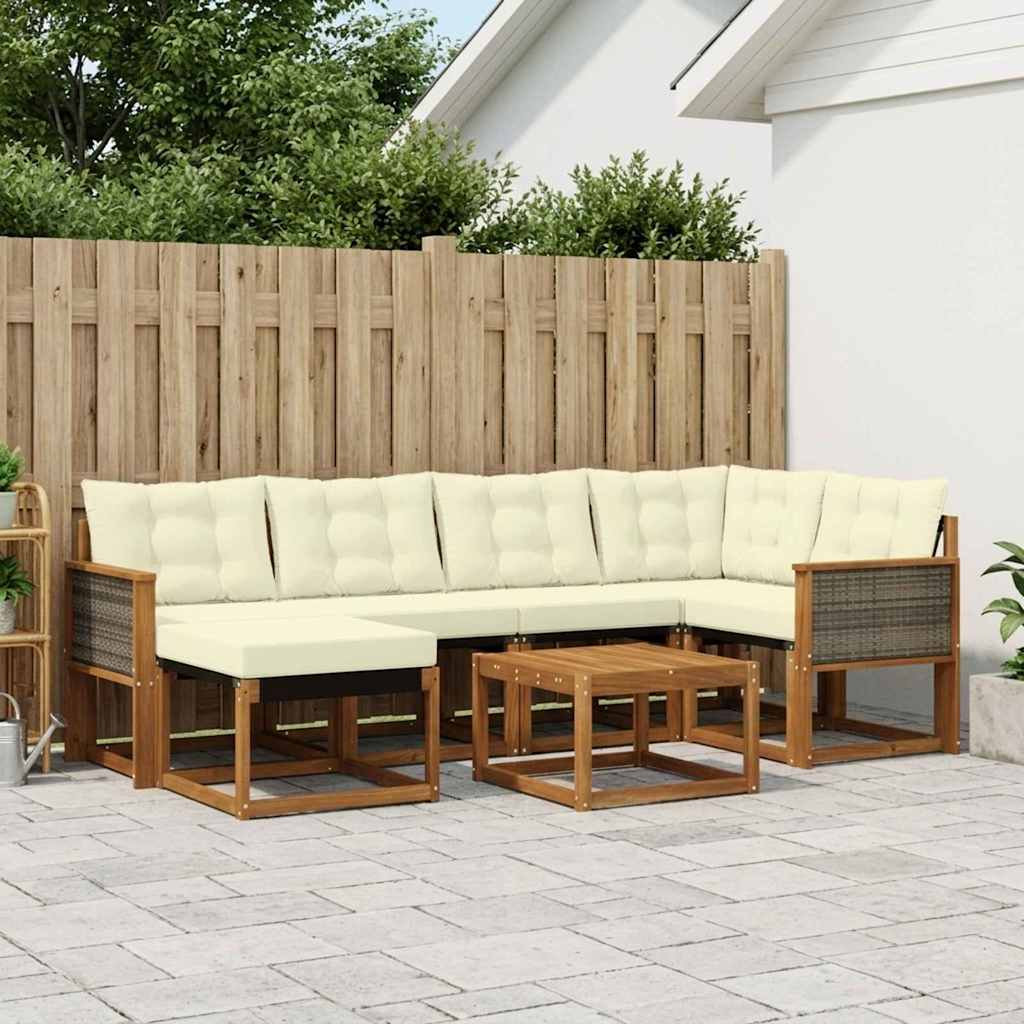 Udendørs Sofagruppe Med Pude 7 Dele - Variant 3382074