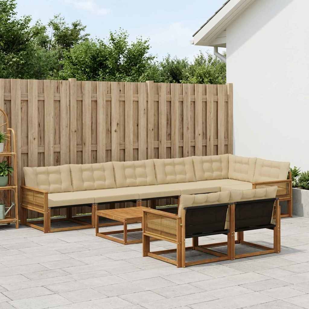 Udendørs Sofagruppe Med Pude 9 Dele - Variant 3381525