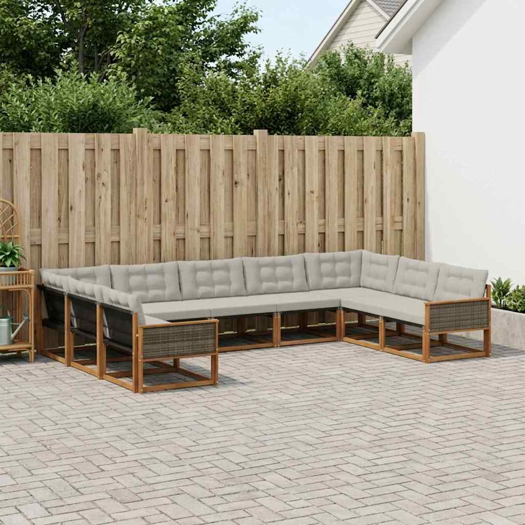 Udendørs Sofagruppe Med Pude 9 Dele - Variant 3381675