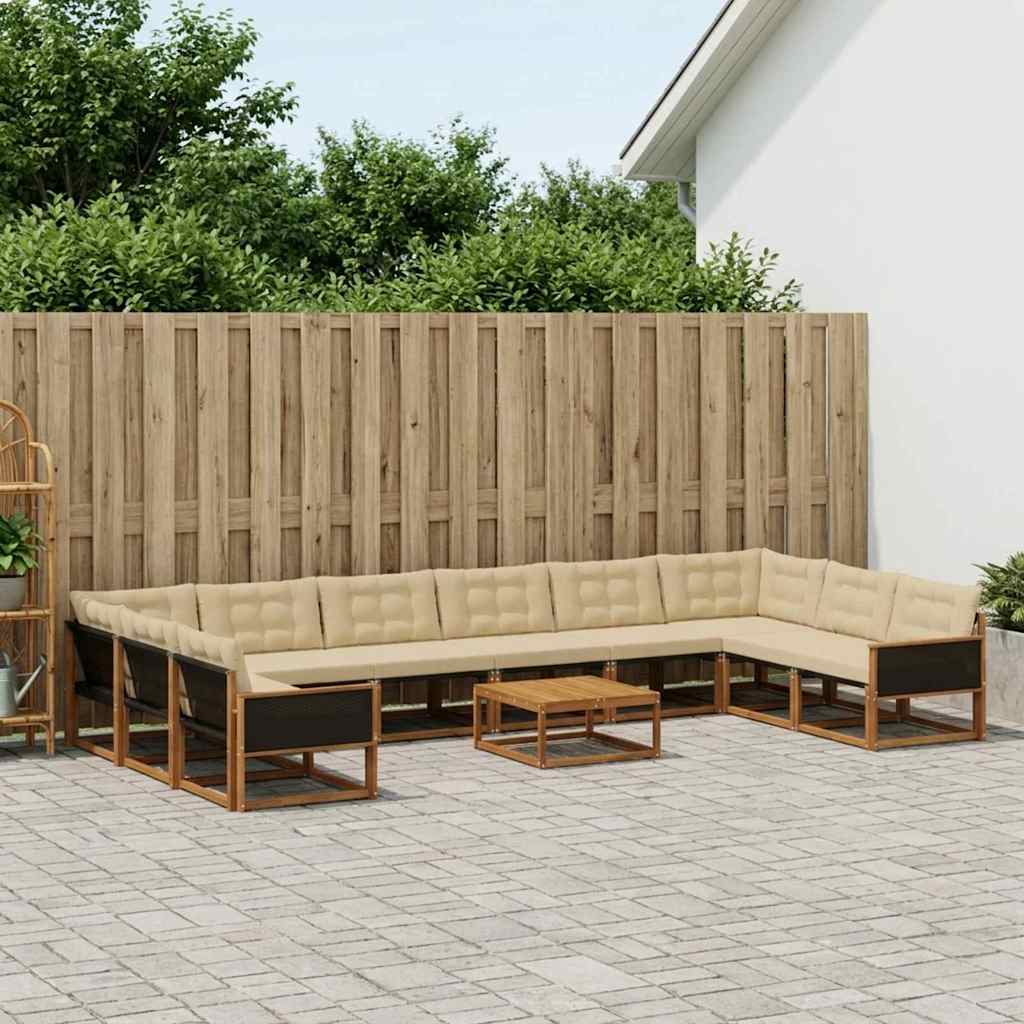 Udendørs Sofagruppe Med Pude 11 Dele - Variant 3381721
