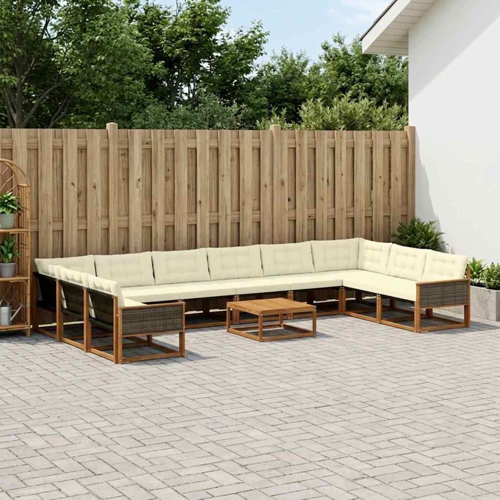Udendørs Sofagruppe Med Pude 11 Dele - Variant 3381722