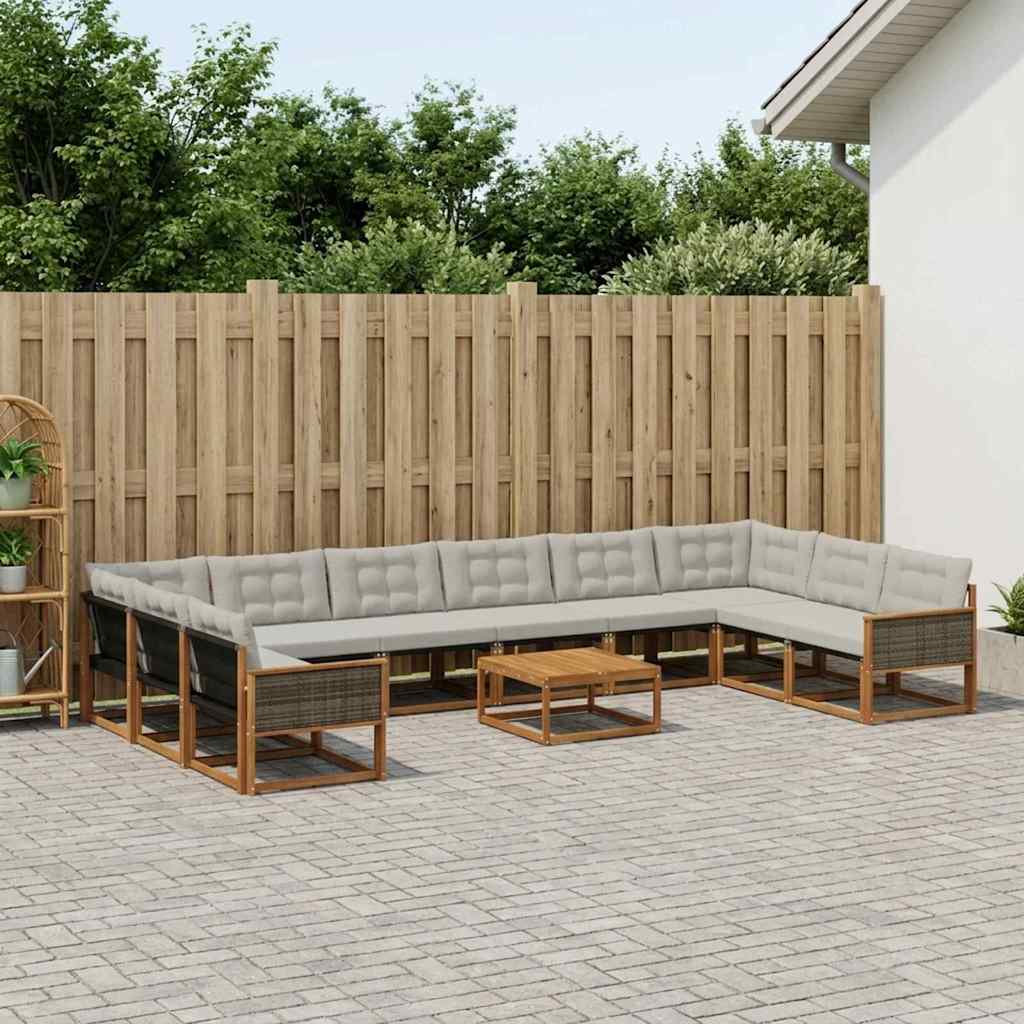 Udendørs Sofagruppe Med Pude 11 Dele - Variant 3381723
