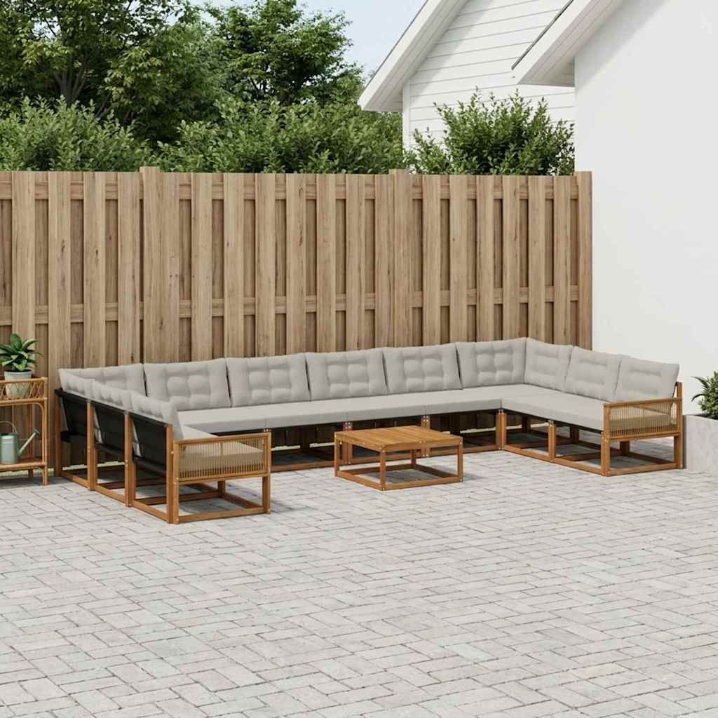 Udendørs Sofagruppe Med Pude 11 Dele - Variant 3381731