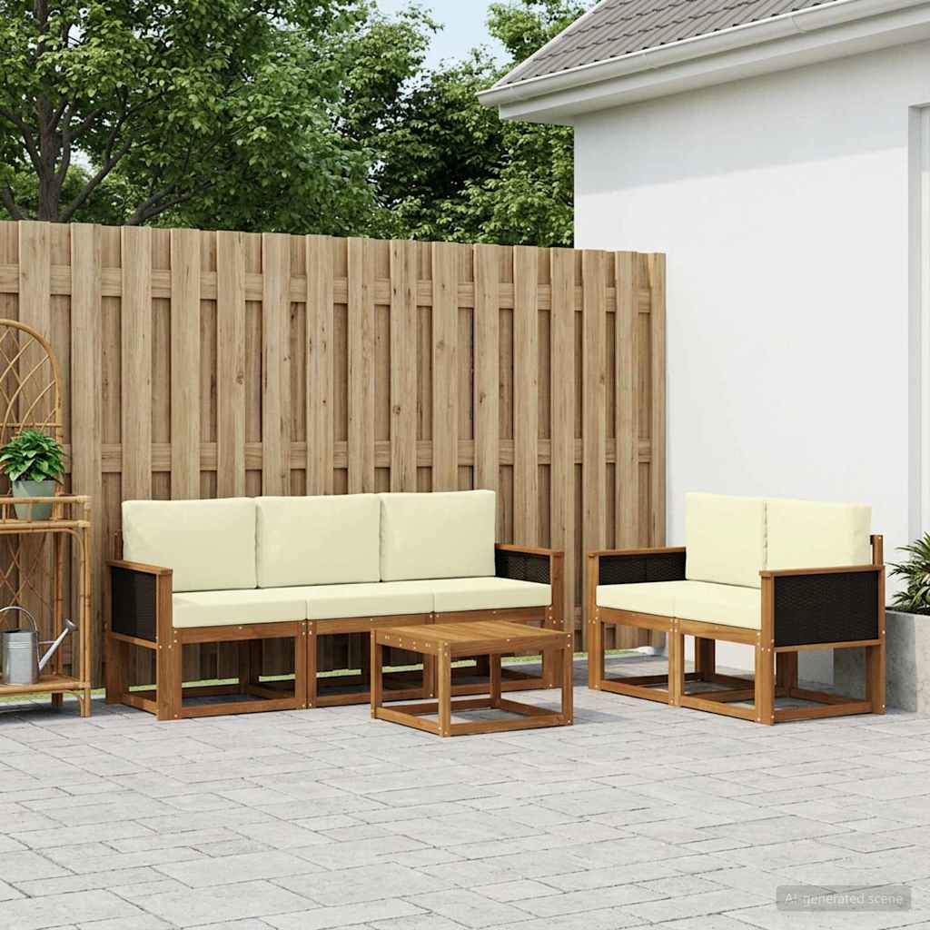 Udendørs Sofagruppe Med Pude 6 Dele - Variant 3384981