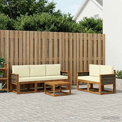 Udendørs Sofagruppe Med Pude 6 Dele - Variant 3384986