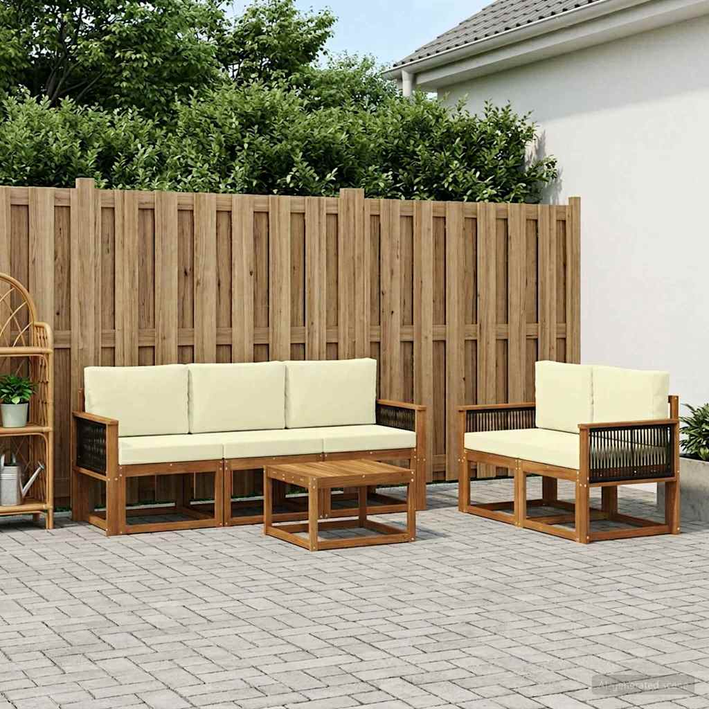 Udendørs Sofagruppe Med Pude 6 Dele - Variant 3384991