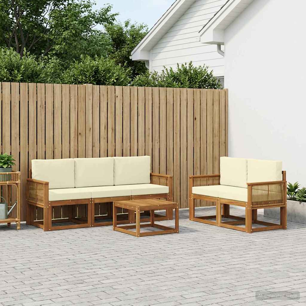 Udendørs Sofagruppe Med Pude 6 Dele - Variant 3384996