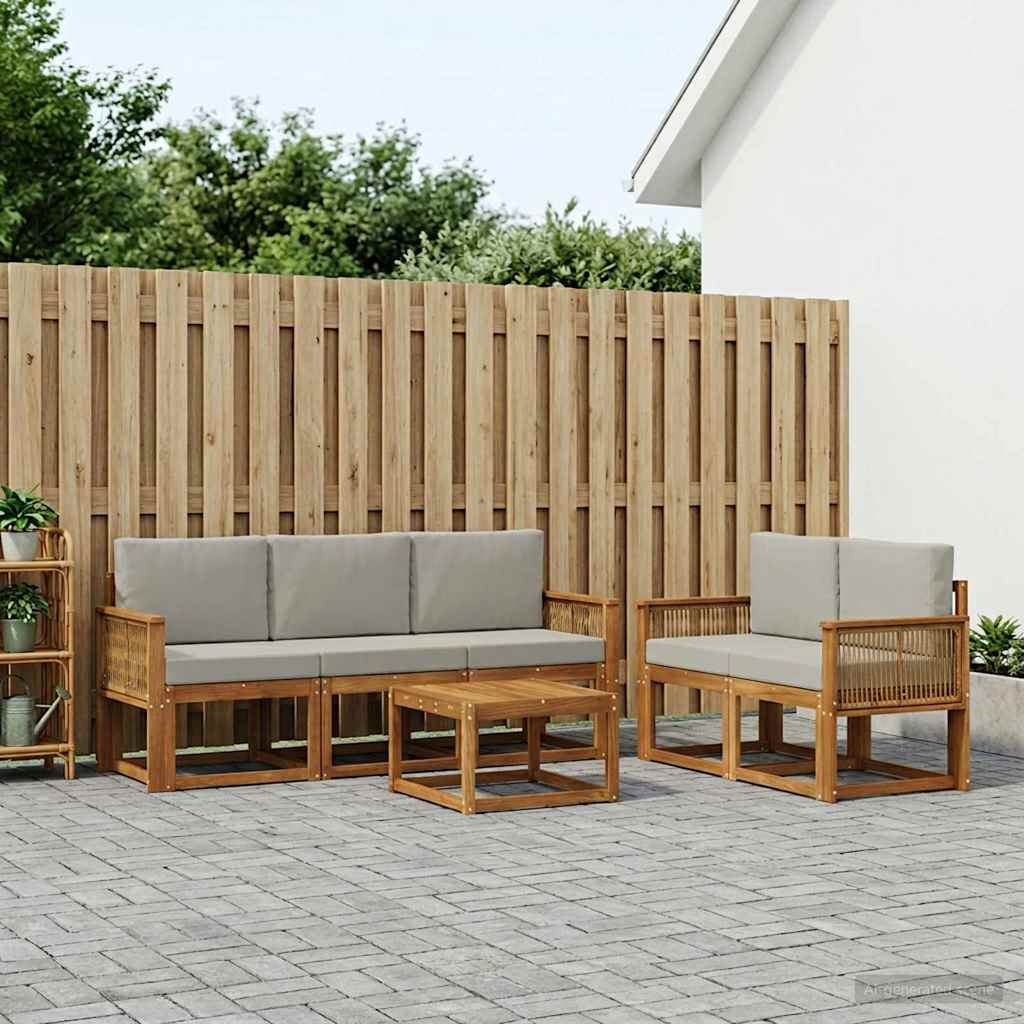 Udendørs Sofagruppe Med Pude 6 Dele - Variant 3384997