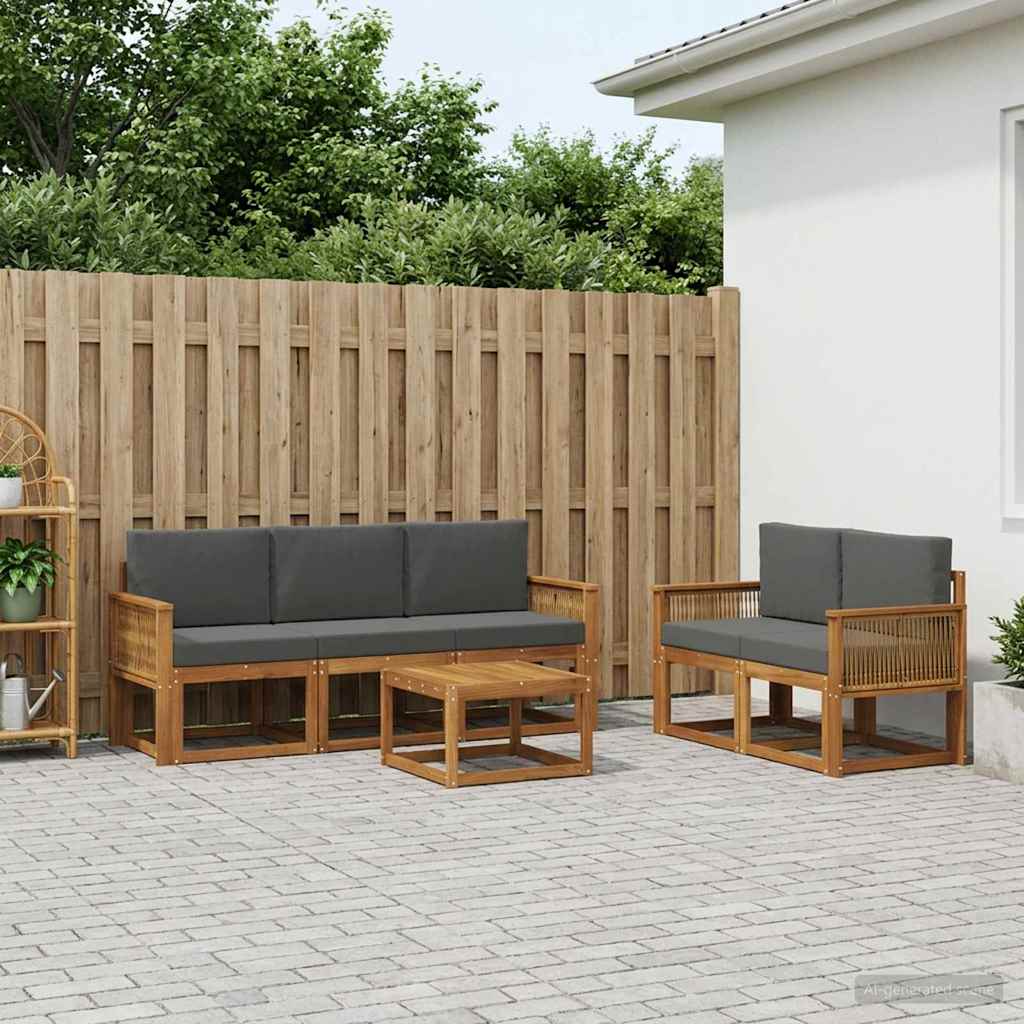 Udendørs Sofagruppe Med Pude 6 Dele - Variant 3384998