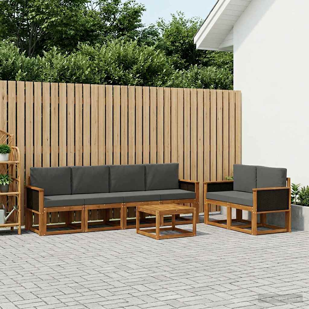 Udendørs Sofagruppe Med Pude 7 Dele - Variant 3385003