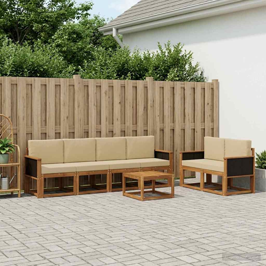Udendørs Sofagruppe Med Pude 7 Dele - Variant 3385004