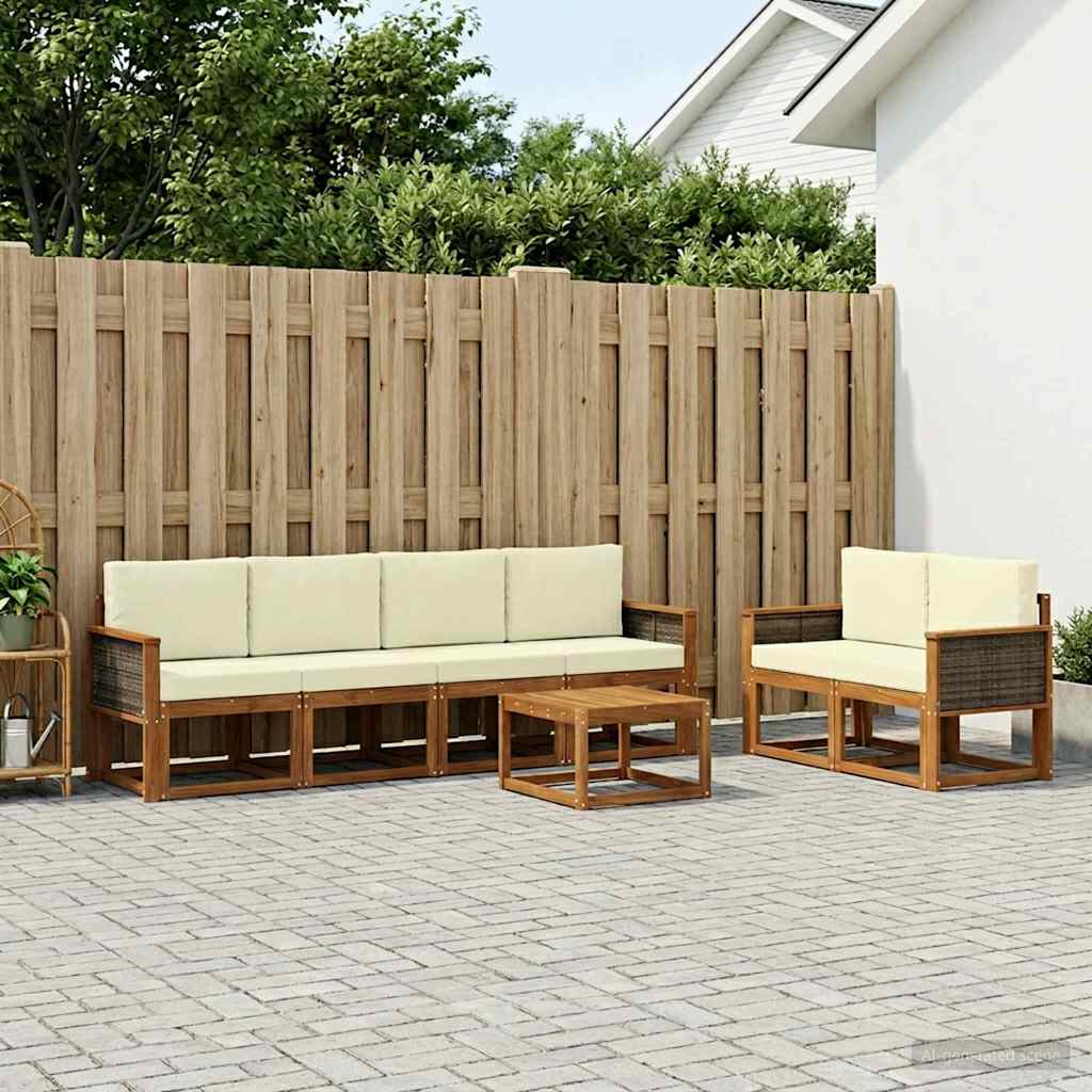 Udendørs Sofagruppe Med Pude 7 Dele - Variant 3385006