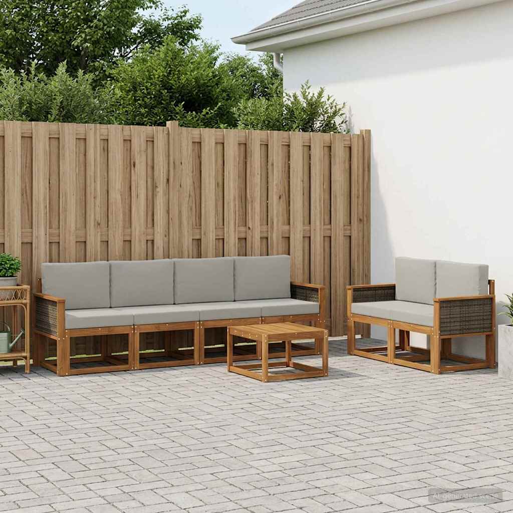 Udendørs Sofagruppe Med Pude 7 Dele - Variant 3385007