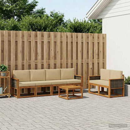 Udendørs Sofagruppe Med Pude 7 Dele - Variant 3385009