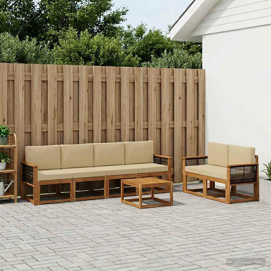 Udendørs Sofagruppe Med Pude 7 Dele - Variant 3385014