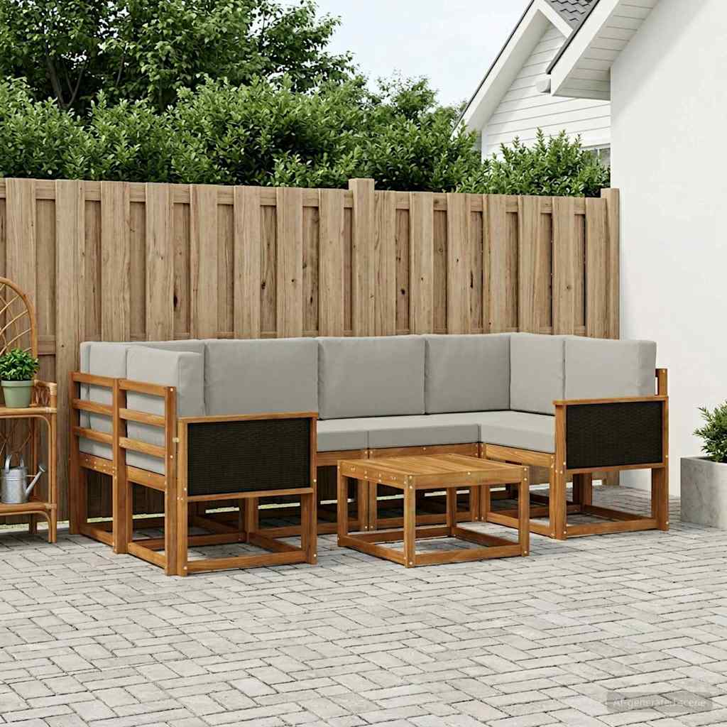 Udendørs Sofagruppe Med Pude 7 Dele - Variant 3385022