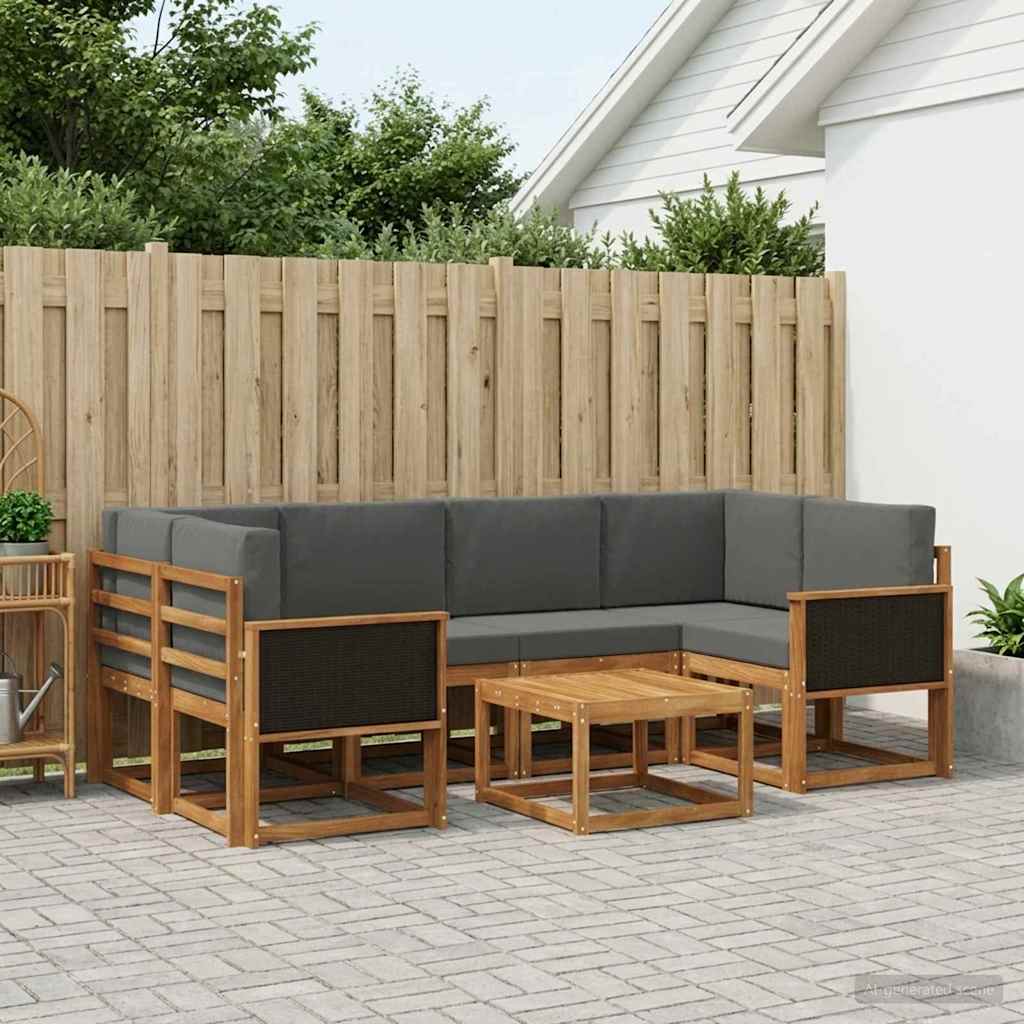 Udendørs Sofagruppe Med Pude 7 Dele - Variant 3385023