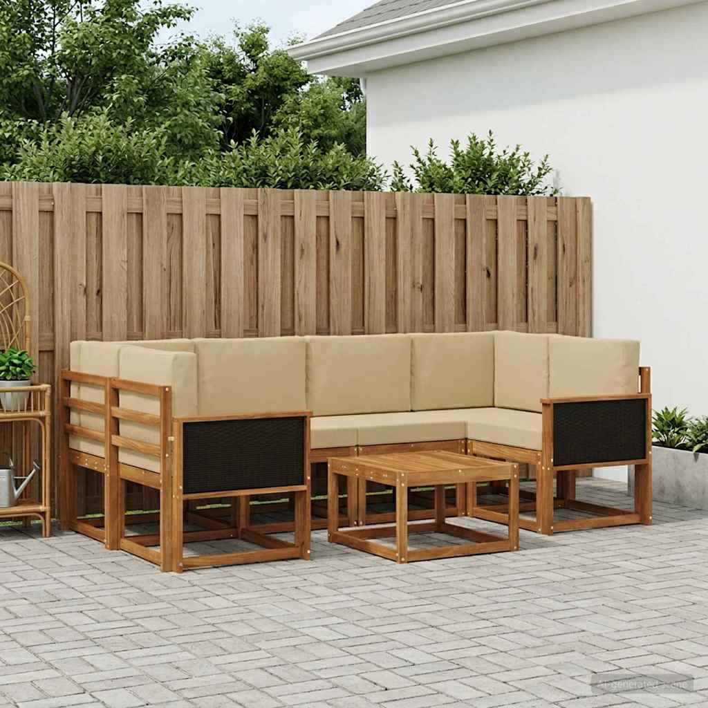 Udendørs Sofagruppe Med Pude 7 Dele - Variant 3385024