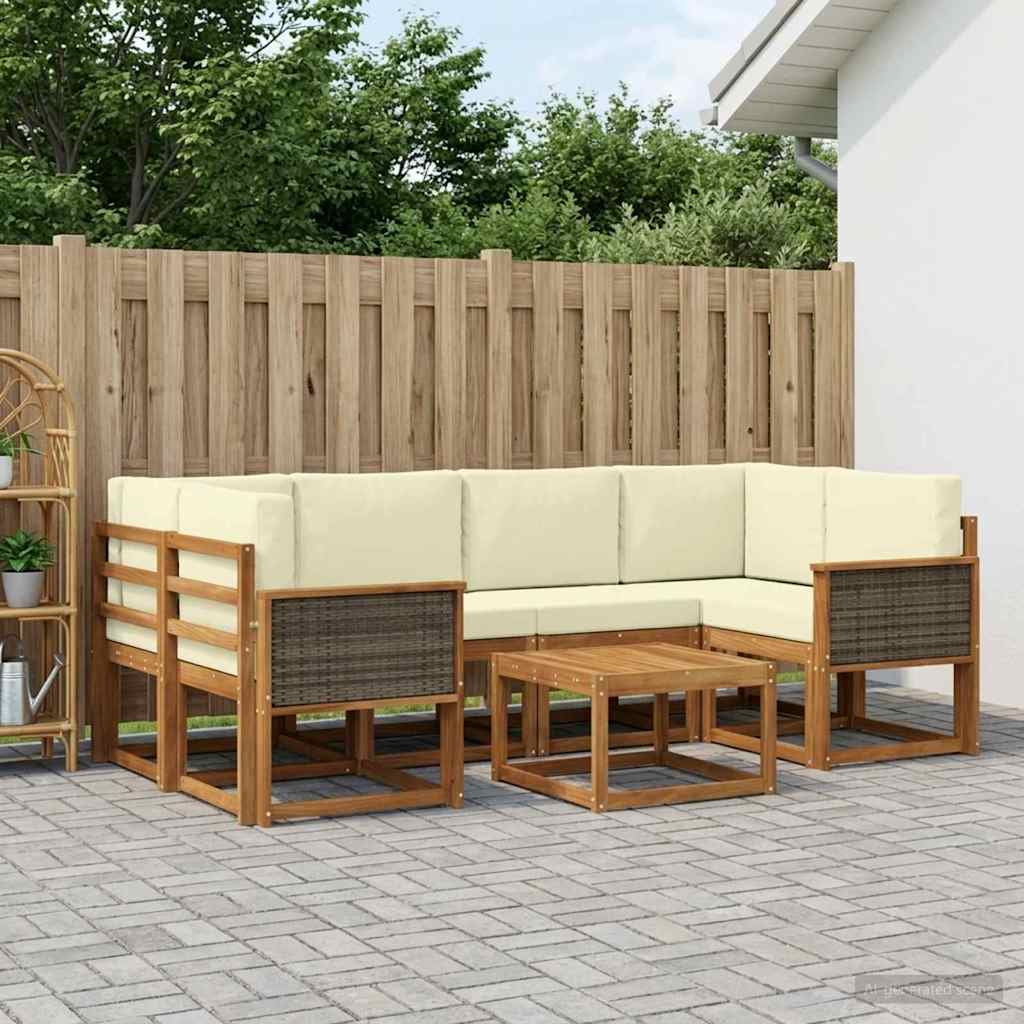 Udendørs Sofagruppe Med Pude 7 Dele - Variant 3385026
