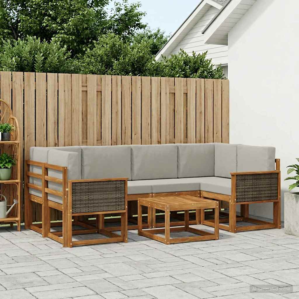 Udendørs Sofagruppe Med Pude 7 Dele - Variant 3385027