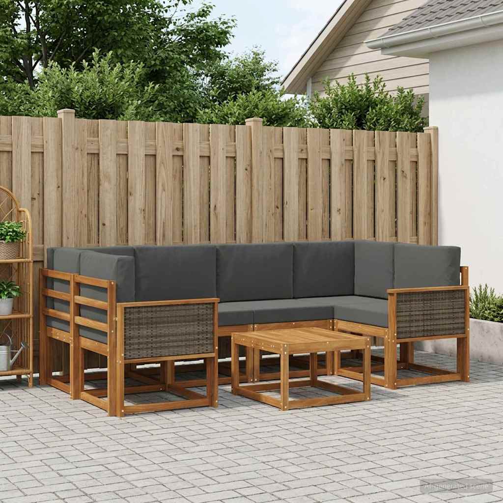 Udendørs Sofagruppe Med Pude 7 Dele - Variant 3385028