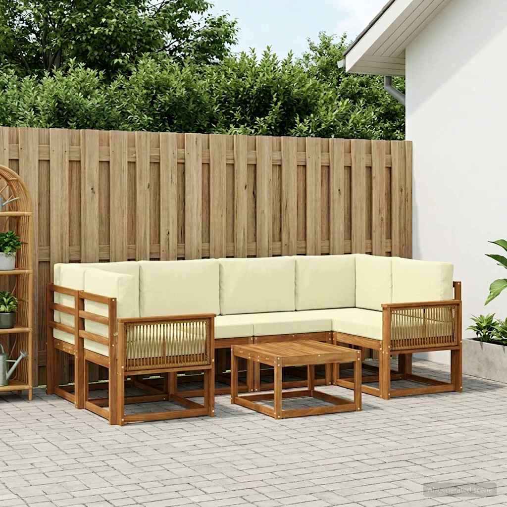 Udendørs Sofagruppe Med Pude 7 Dele - Variant 3385036