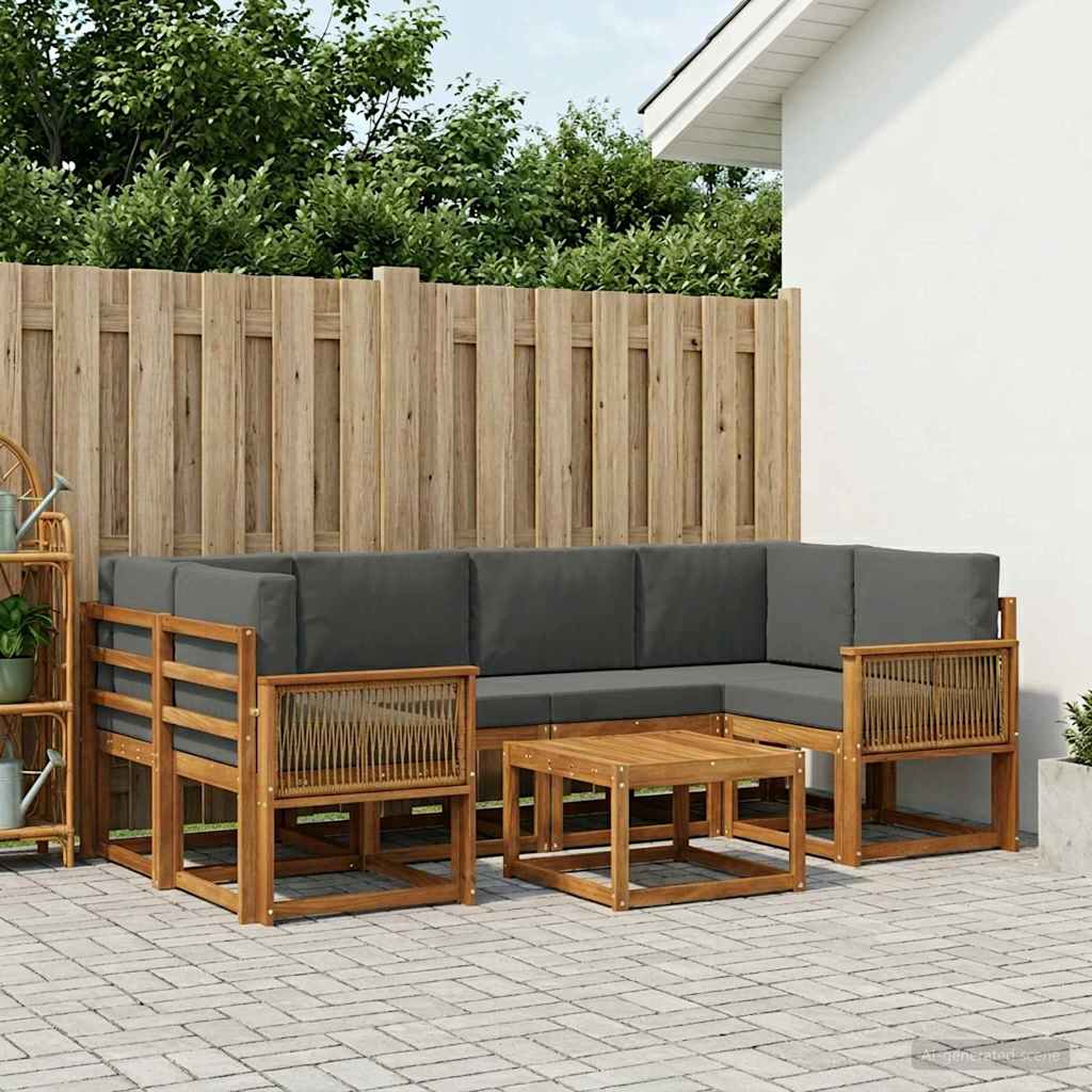 Udendørs Sofagruppe Med Pude 7 Dele - Variant 3385038