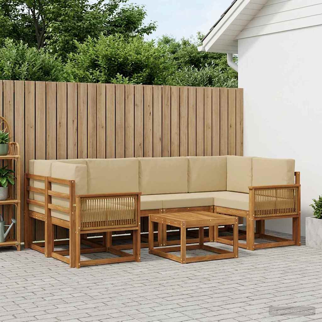 Udendørs Sofagruppe Med Pude 7 Dele - Variant 3385039