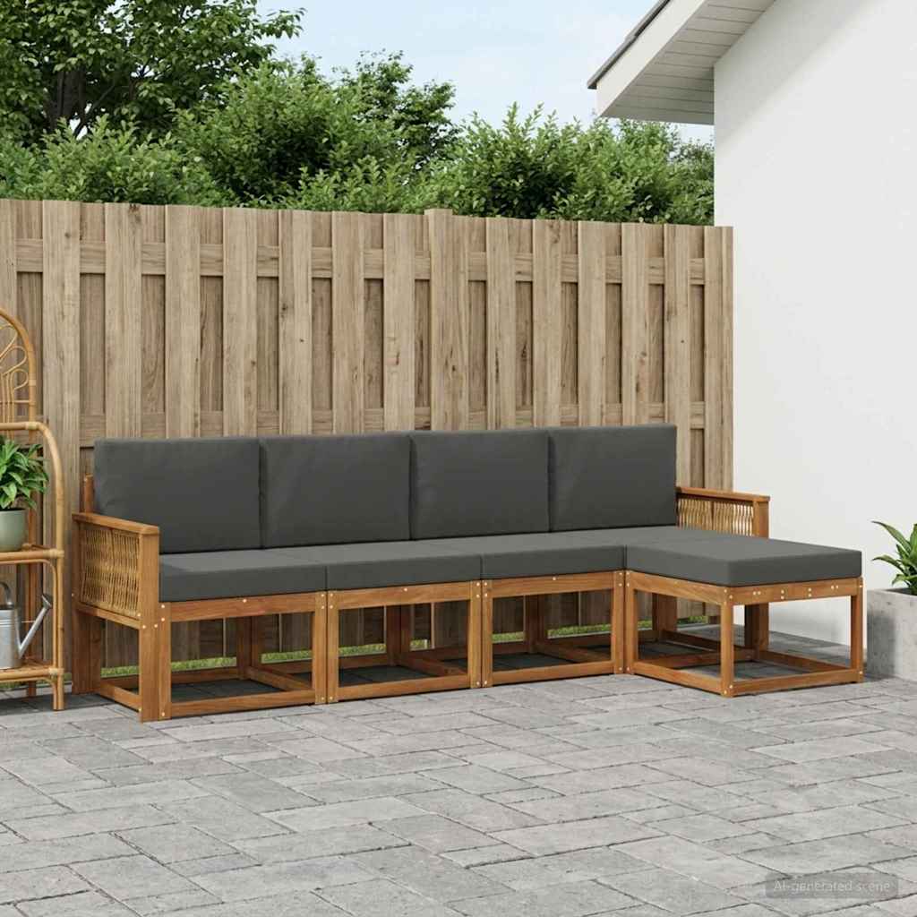 Udendørs Sofagruppe 5 Dele Massivt Akacietræ - Variant 3385138
