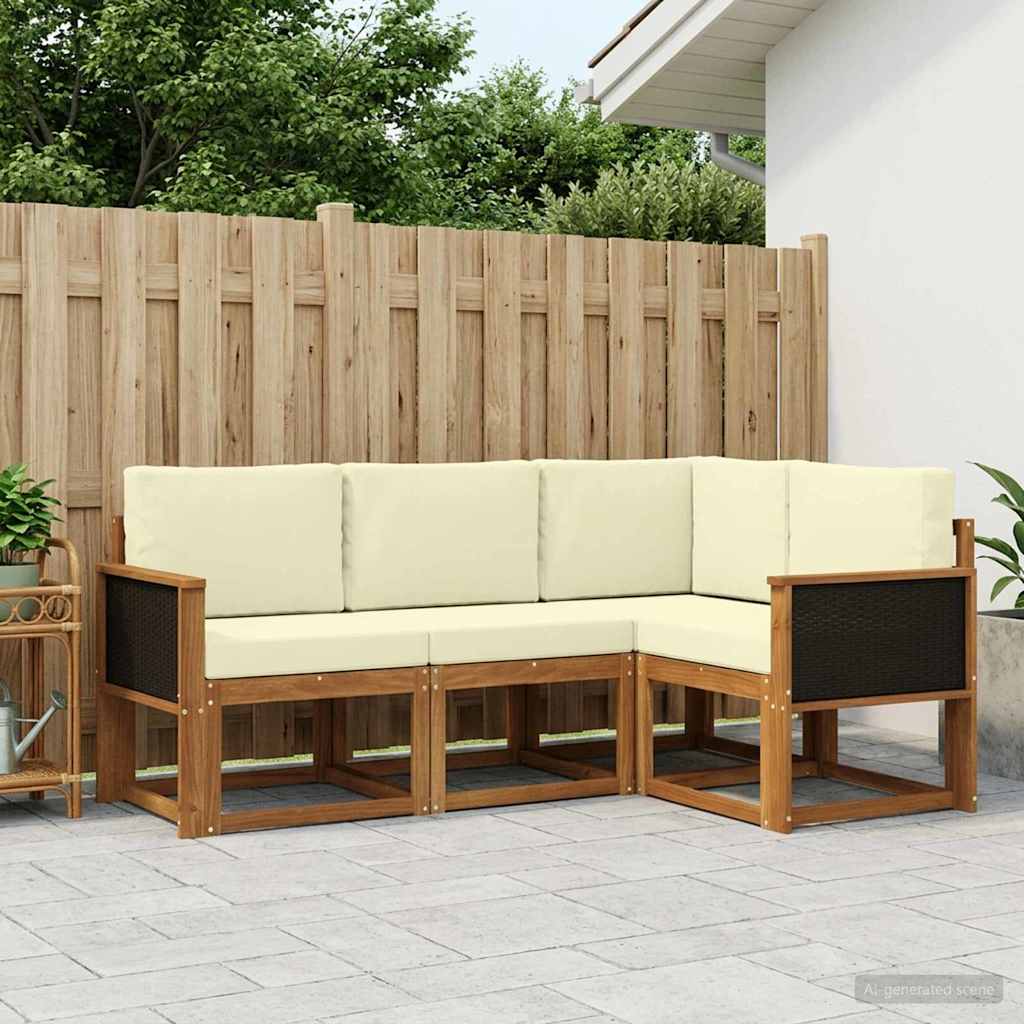 Udendørs Sofagruppe Med Pude 4 Dele - Variant 3385161