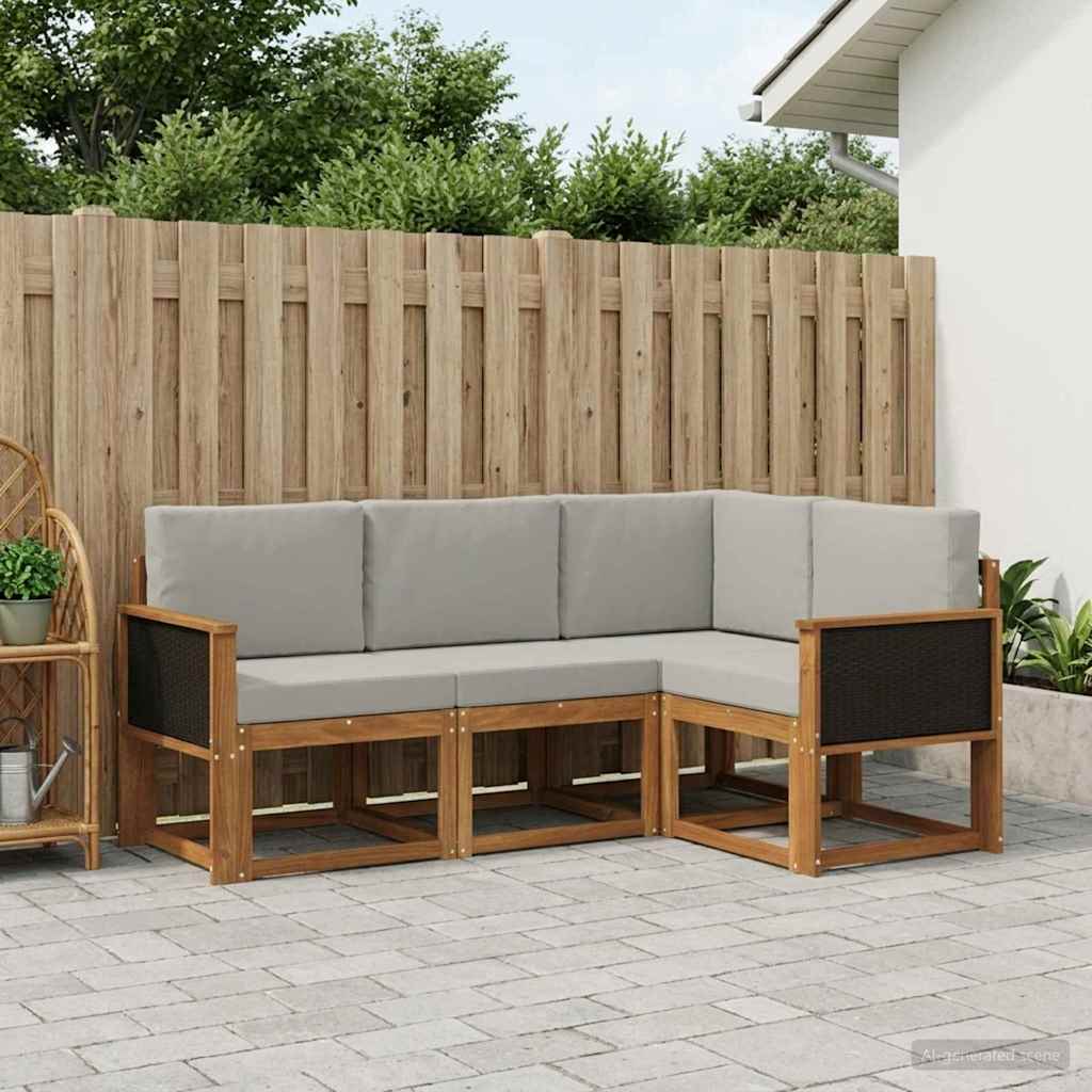 Udendørs Sofagruppe Med Pude 4 Dele - Variant 3385162