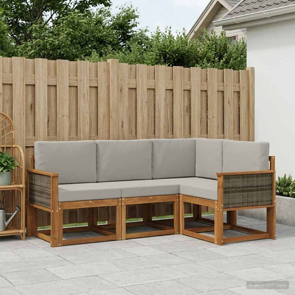 Udendørs Sofagruppe Med Pude 4 Dele - Variant 3385167